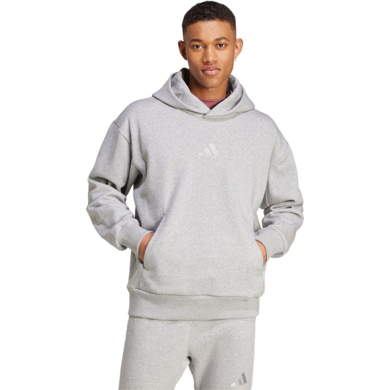 adidas mens all szn fleece hoodie IY4123 platinum sports